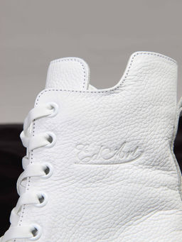 Ботинки 346.чанкиw. Белый бартон/Шерсть