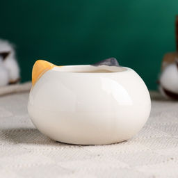 Горшок для цветов «Котёнок», 200 мл, 9×9×6 см, керамика, МИКС, Greengo