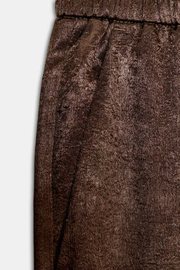 PANTAL?N FLUIDO EFECTO ARRUGADO / Marr?n - Zara фото 7