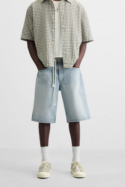 BAGGY FIT DENIM BERMUDA SHORTS - Zara фото 2