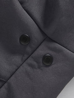 Ветровка мужская софтшелл виндстоппер с капюшоном спортивная темно-серого цвета 9615_1TC