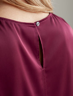 Блузка Vilatte D29.276 сатин винный  фото 2