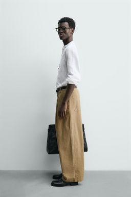 BARREL FIT PLEATED TROUSERS - Zara фото 4
