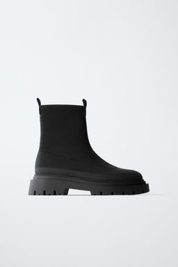 WATER-REPELLENT SOCK-STYLE ANKLE BOOTS