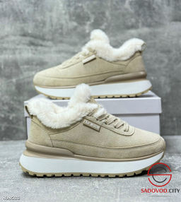 Женские кроссовки с натуральным мехом