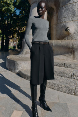 LONG BERMUDA SHORTS WITH BELT - Zara фото 9