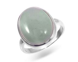 Кольцо из серебра нефрит, К1293