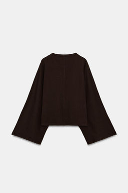 CAMISETA MANGA CAPA / Chocolate - Zara фото 7