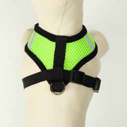 Комплект амуниции с мягкой шлейкой и светоотражающей нашивкой, L, ОШ 33 см, ОГ 36-48, зелёный 761434 - Пижон фото 4