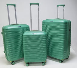 Набор из 3-х чемоданов с расширением 11184 Зеленый