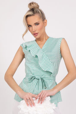 Блузка Ласка (бирюза)