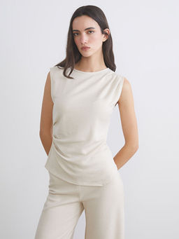 Bisiklet Yaka B?zg?l? Bluz