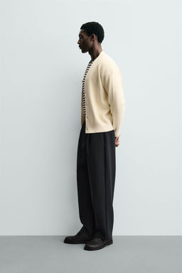 C?RDIGAN ESTRUCTURA ALGOD?N / Crudo - Zara фото 4