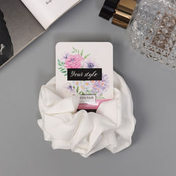 Цена за 6 шт. Резинки для волос «Орбита», набор 2 шт., Ариадна классик, 10 см, белый