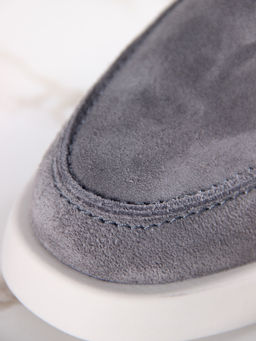 Лоферы туфли EDART 176.1593 be. Серый замок замша  фото 15