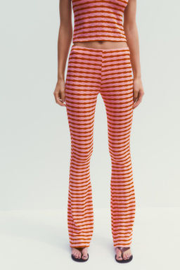 JACQUARD FLARE TROUSERS - Zara фото 2