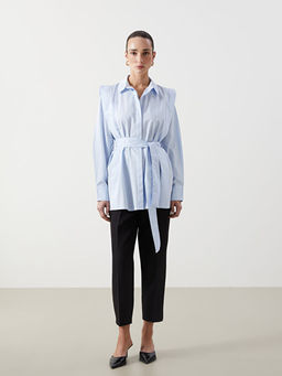 D?z Uzun Kollu Kad?n G?mlek Tunik