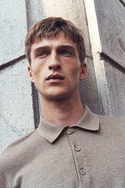 Polo de punto fino Slim Fit - H&m фото 4