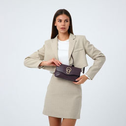 Сумка кросс-боди женская, длинный ремень, на магните, 24×6×14 см, фиолетовая