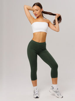 Трикотажные женские бриджи LINGEAMO темно-зеленые КБ-24 (12) фото 13