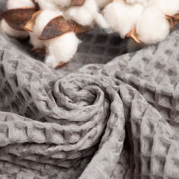 Полотенце вафельное банное Этель Boho 67*140 см, цв. светло-серый, 100% хл, 290 гр/м2  фото 3