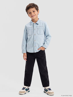Baggy Fit Erkek ?ocuk Jean Pantolon
