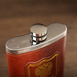 Фляжка Герб, нержавеющая сталь, 300 мл, 10 oz