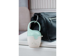 Контейнер для соски-пустышки "Слоник", с пустышкой, зеленый