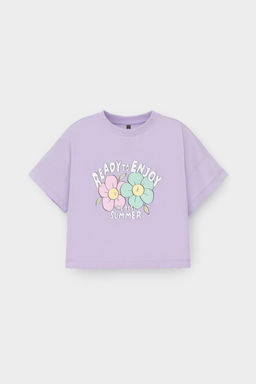 Crockid _ КР 302696/пастельно-лиловый к541 фуфайка (футболка) для дев