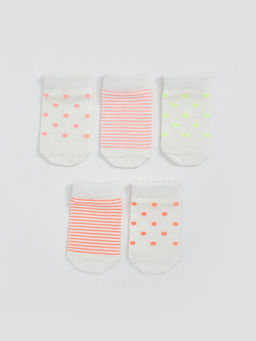?izgili K?z Bebek Patik ?orap 5li