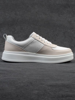 03-YJ425-1 WHITE/BEIGE Полуботинки спортивные женские (натуральная кожа) - Фабричный китай фото 8