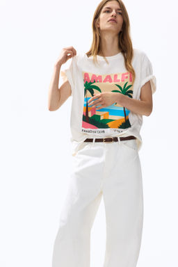 Camiseta estampada de algod?n - H&m фото 7