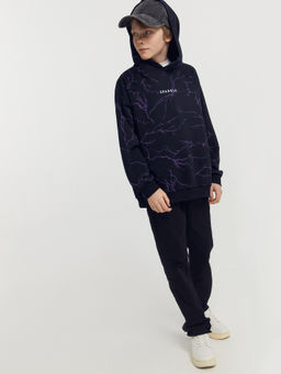 Анорак для мальчиков черный с принтом молнии - Mark formelle фото 2