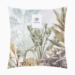 Наволочка декоративная Этель Тропический сад 45х45см, полиэстер, велюр фото 5