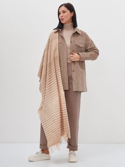 В составе шерсть. Большой теплый двусторонний палантин - Tantino фото 2