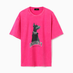 Футболка из вареного хлопка женская MIST Insanity, розовая, размер M