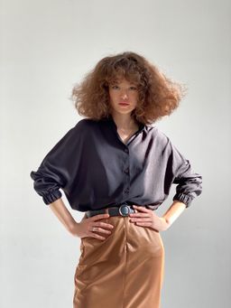 10846 Рубашка базовая чёрная - Martichelli фото 3