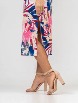 Платье женское, цвет синий белый розовый