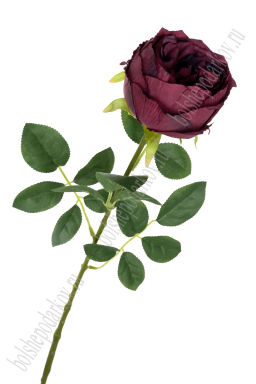 Веточка декоративная "Роза" 66 см (SF-7873) бордовый