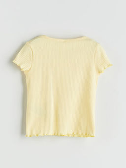 Bisiklet Yaka Basic K?z ?ocuk Ti??rt