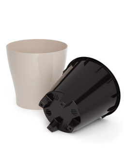 Цена за 2 шт. Горшок цв. "Лея" 2,2л двойной (бежевый) М7937