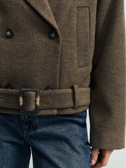 Полупальто с ремнем / Zarina  фото 12