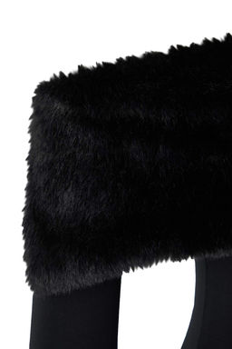 Siyah Suni Kurklu Carmen Yaka Orme Party Bluz TPRAW26BZ00047 - Trendyolmilla фото 2