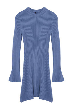 TRENDYOLMILLA Antrasit Mini Triko A-Line Formda Elbise TWOAW25EL00030  фото 6