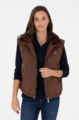 Женский коричневый жилет Неожиданная скидка в корзине