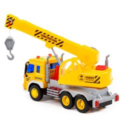 Сити, автомобиль-кран инерционный (со светом и звуком) (жёлтый) (в коробке) - Полесье фото 3