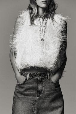 FRINGED CROP TOP - Zara фото 2