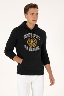 Erkek Regular Fit Kap__onlu _ardonlu Siyah Sweatshirt - U.s. polo assn фото 3