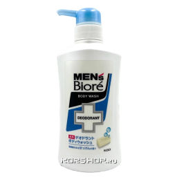 Мужское жидкое мыло для тела с ароматом свежести Mens Biore Medicated Clean Soap KAO, Япония, 440 мл Акция