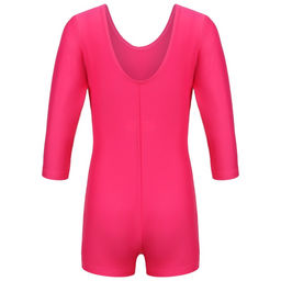 Купальник гимнастический Grace Dance, с шортами, с рукавом 3/4, р. 42, цвет малина  фото 4
